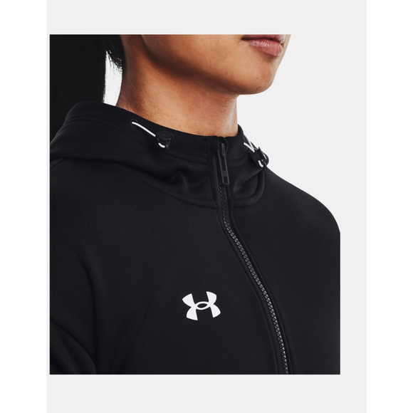 Under Armour Women’s Black/White UA Storm Armour Fleece Hoodie - Picture 3 of 5